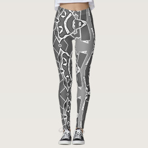 Legging Uma legenda "Ratti_Creative_Arts" de abstrato de n