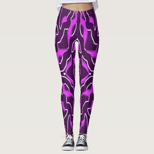 Legging Uma multicor vibrante "Ratti_Creative_Arts" (Frente)