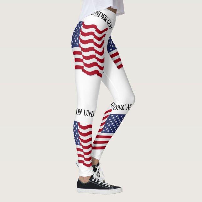 Legging Uma Nação Sob Deus Com Bandeira (Direita)