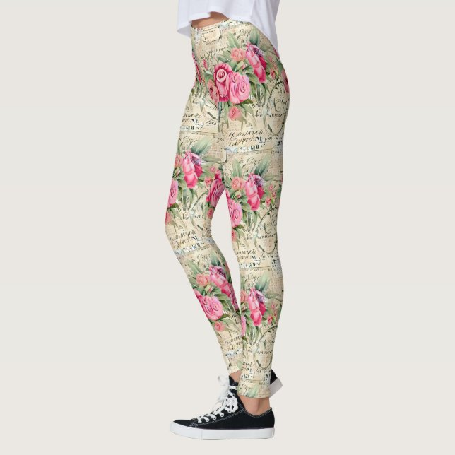 Legging Uma Série de Design de Efêmeras Francesas 26 (Esquerda)