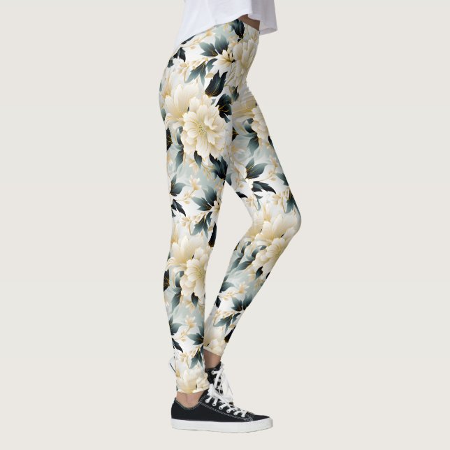 Legging Uma Série Floral de Casamento Design 7 (Direita)