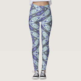 Legging Uma textura de chevron azul "Ratti_Creative_Arts"