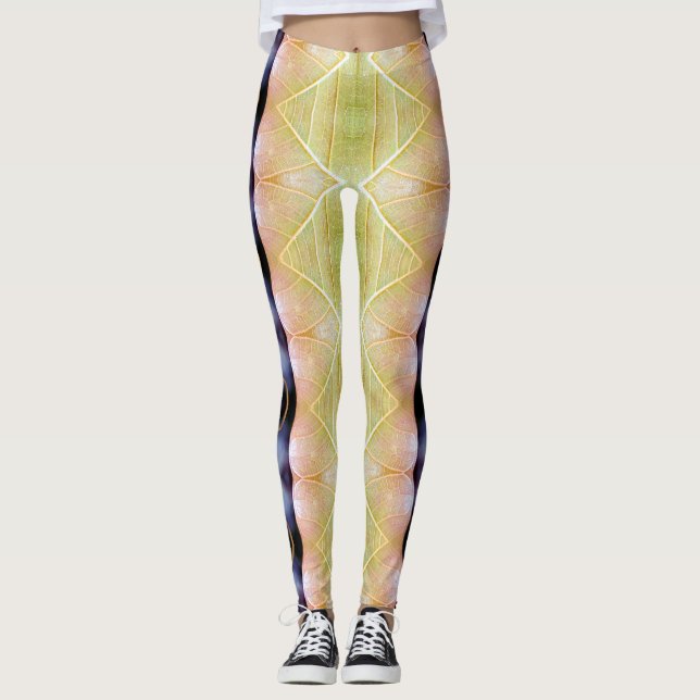 Legging Uma textura de tecido "Ratti_Creative_Arts" (Frente)