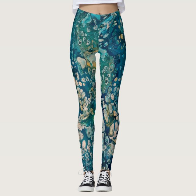 Legging Underwater Abstrato Fantasy (Frente)