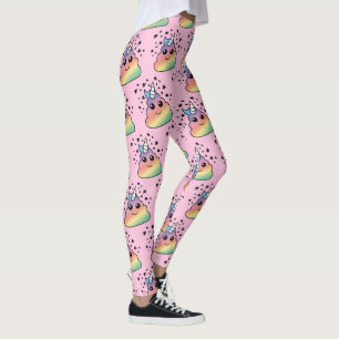 Legging Unicorn Rainbow Poop Emoji