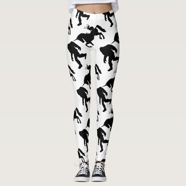 Legging Unicórnio, Pé Grande e Jackalope (Frente)