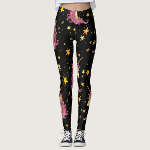 Legging Unicórnio Princesa: Leite de Aquarela