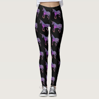 LEGGING UNICÓRNIO ROXO E PRETO