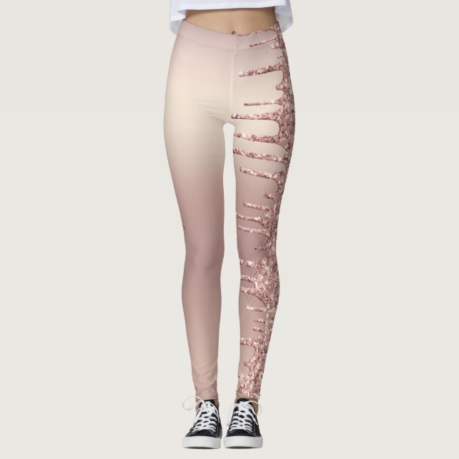 Legging Unidades de Miniatura da Lente Leve Dourada rosa - (Frente)