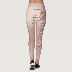 Legging Unidades de Miniatura da Lente Leve Dourada rosa -