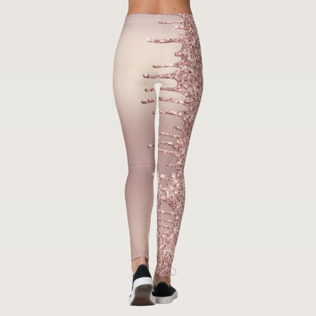 Legging Unidades de Miniatura da Lente Leve Dourada rosa - (Verso)