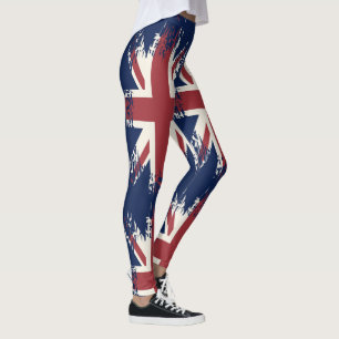 Legging Union Jack (bandeira do Reino Unido), estilo grung