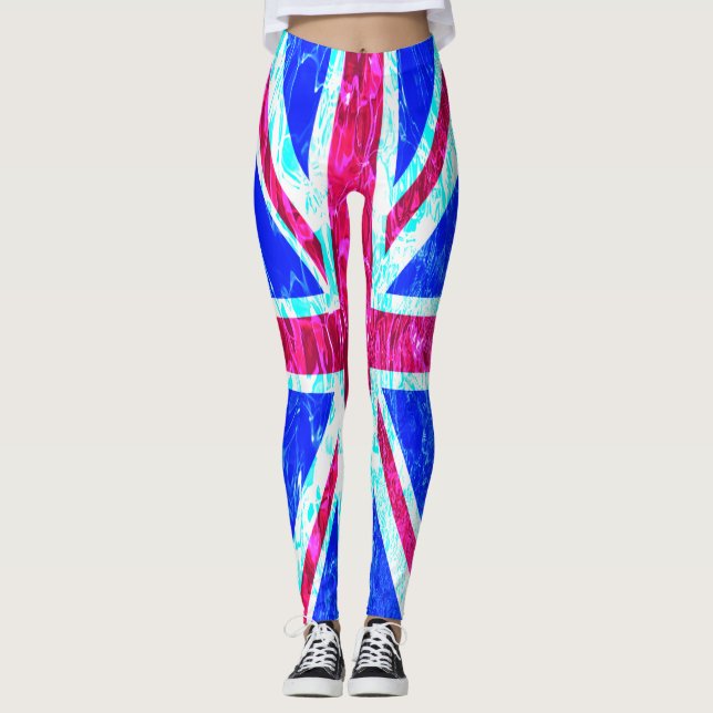 Legging Union Jack molhada, Bandeira nacional de (Frente)