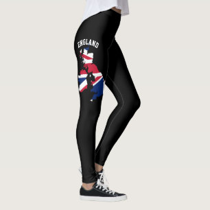 Legging Union Jack, Red Blue & White England Bandeira Rein