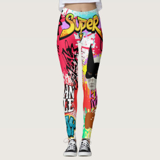 Legging Unique eye catching graffiti Spray paint Modern