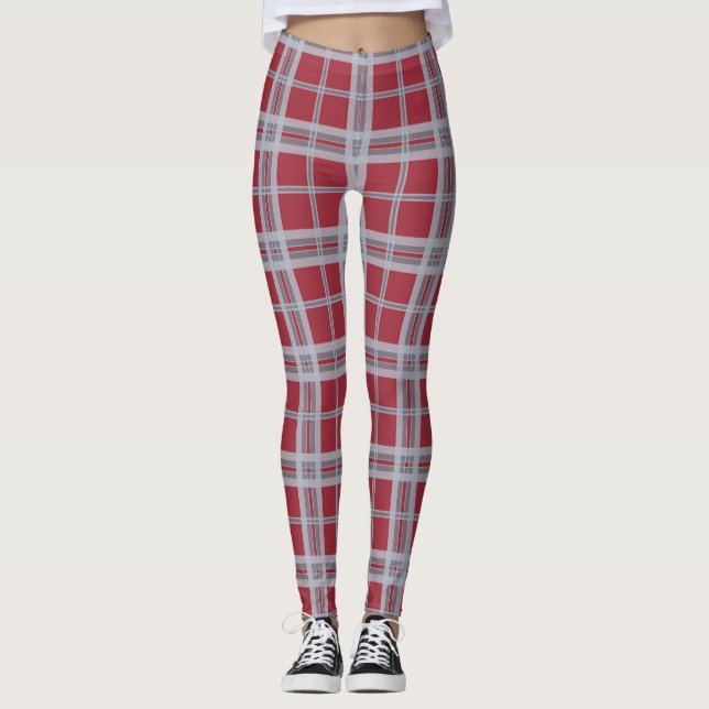 Legging Universidade Estadual de Washington Cougar Tartan (Frente)