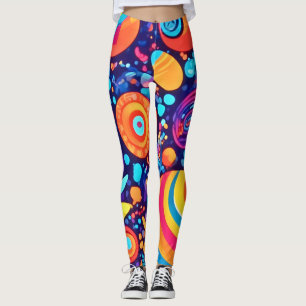 Legging Universo de bolhas de Abstrato vibrante