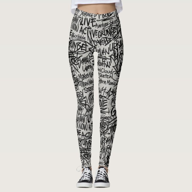 Legging Urban Grunge Scribble  (Frente)