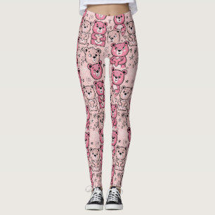 Legging Ursinhos com Corações e Rosa - Dia dos Namorados (
