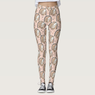Legging Ursinhos de pelúcia em Berçário Boho com Arco-íris