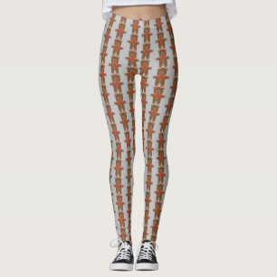 Legging urso de pelúcia