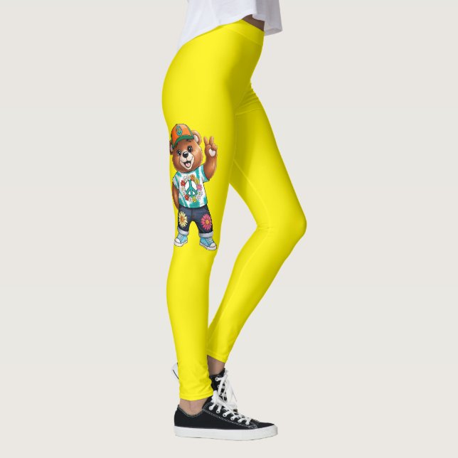Legging Urso de pelúcia com roupa casual tranquila 1 (Direita)