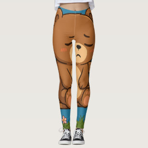 Legging Urso de Pelúcia Triste e Fofo no Banco – Desenho E