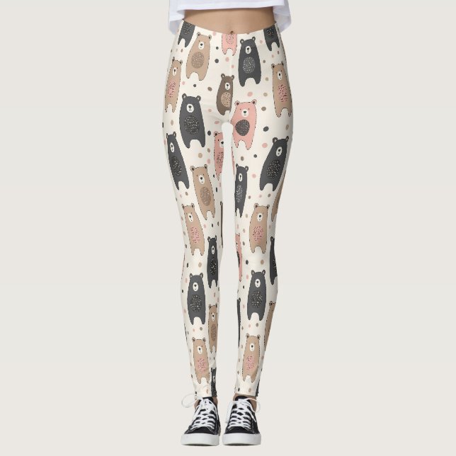 Legging Urso Fofo - Floresta de Pastéis Suaves (1) (Frente)