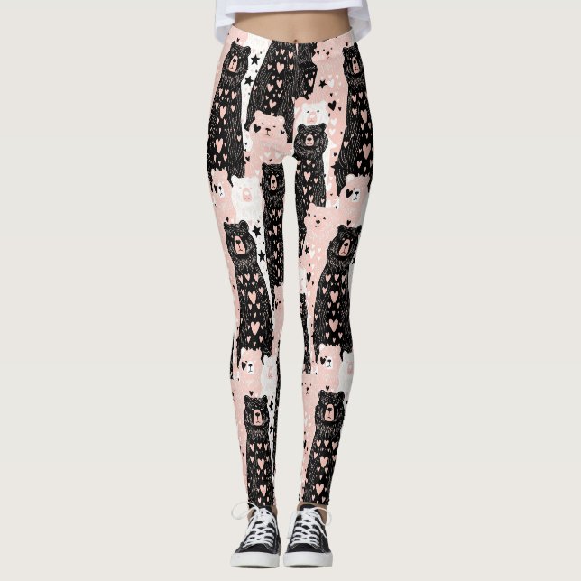 Legging Urso Fofo - Floresta de Pastéis Suaves (5) (Frente)