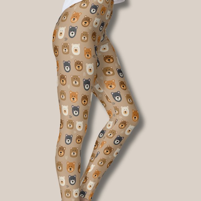 Legging urso marrom da floresta (bear leggings)