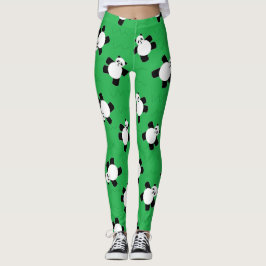 Legging Urso-panda com erva