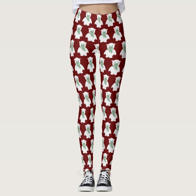 Legging Urso Polar Mascarado (Frente)
