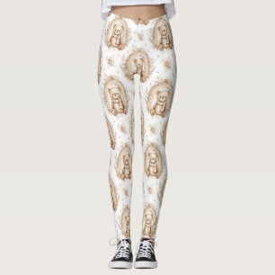 Legging Urso Teddy Boho Arco-íris Floral Neutro (2)