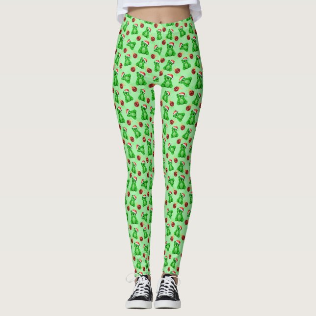 Legging Ursos de Teddy de Natal Bonitos (Frente)