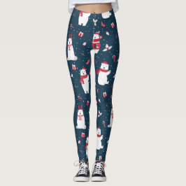 Legging Ursos Polares de inverno Festivos Modernos