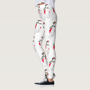 Legging Ursos Polares Fofos de Natal Patinando Dançando