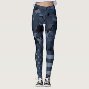 Legging USA Flag Militar Night Camo