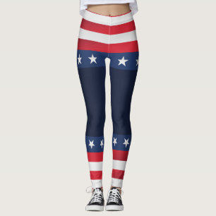 Legging USA Stars & Strips American Flag Light & Firework