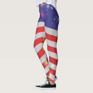 Legging USA Stars & Strips American Flag Light & Firework