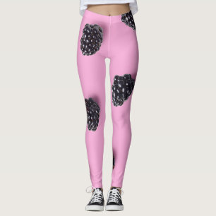Legging Uvas negras de fundo rosa atraente