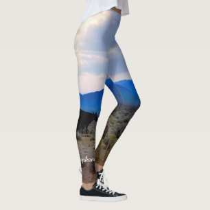 Legging Vaca com as nuvens de tempestade com nome