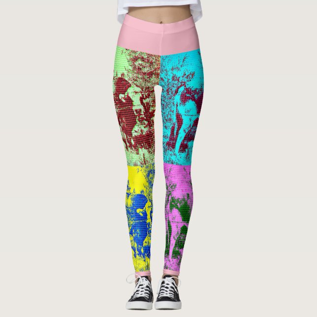 Legging Vaca nas caneleiras das mulheres feitas sob (Frente)