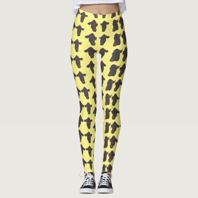 Legging Vacas Funky Cabeças (Frente)