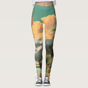 Legging Vale Tropical Surreal com Palmeiras