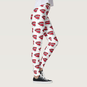 Legging Vampiro Às Vezes Eu Mordo Brancas De Halloween