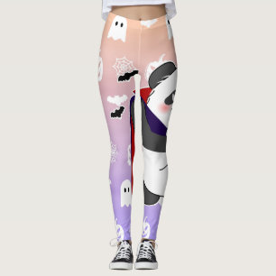 Legging Vampiro do Bebê Cute do Halloween Panda Dracula