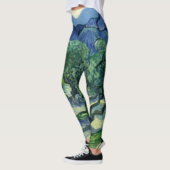 Legging Van Gogh As Oliveiras Pintura Paisagem (Esquerda)