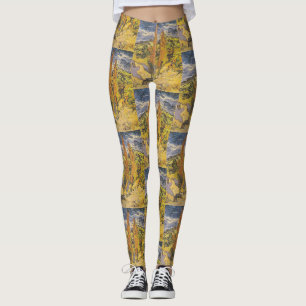Legging Van Gogh Duas Árvores - Arte vibrante da natureza