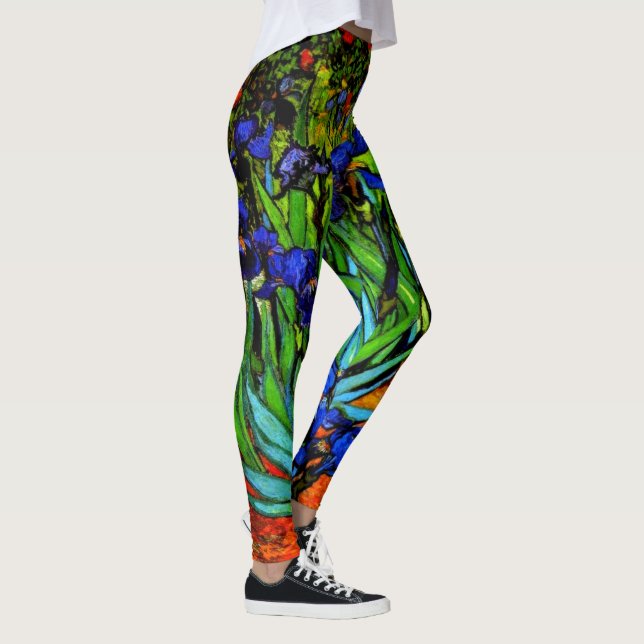 Legging Van Gogh - Irrises, pintura floral, (Direita)
