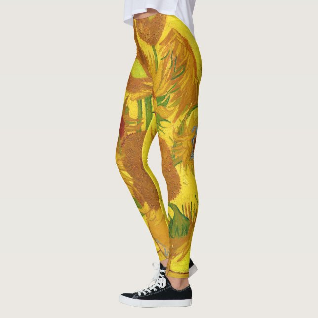 Legging Van Gogh Quinze Girassóis Em Uma Arte Bela Vaso (Esquerda)